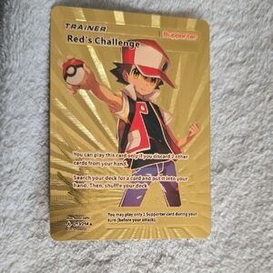 Trainer Red's Challenge Card